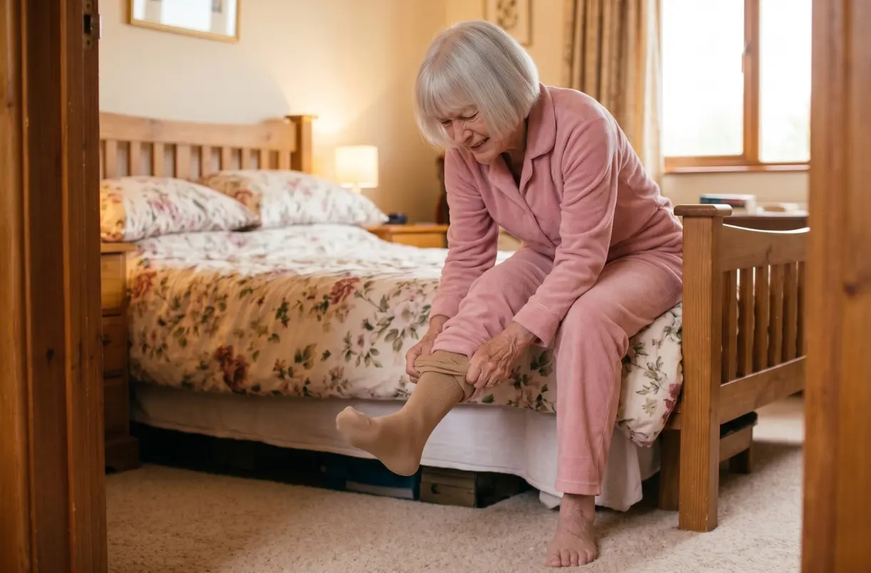 Woman looking at shoes she hasn't worn in years